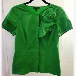 The Limited Short sleeve emerald business casual top